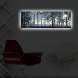 Wallity Lienzo Decorativo Iluminado con LEDs 30 x 90 cm Multicolor